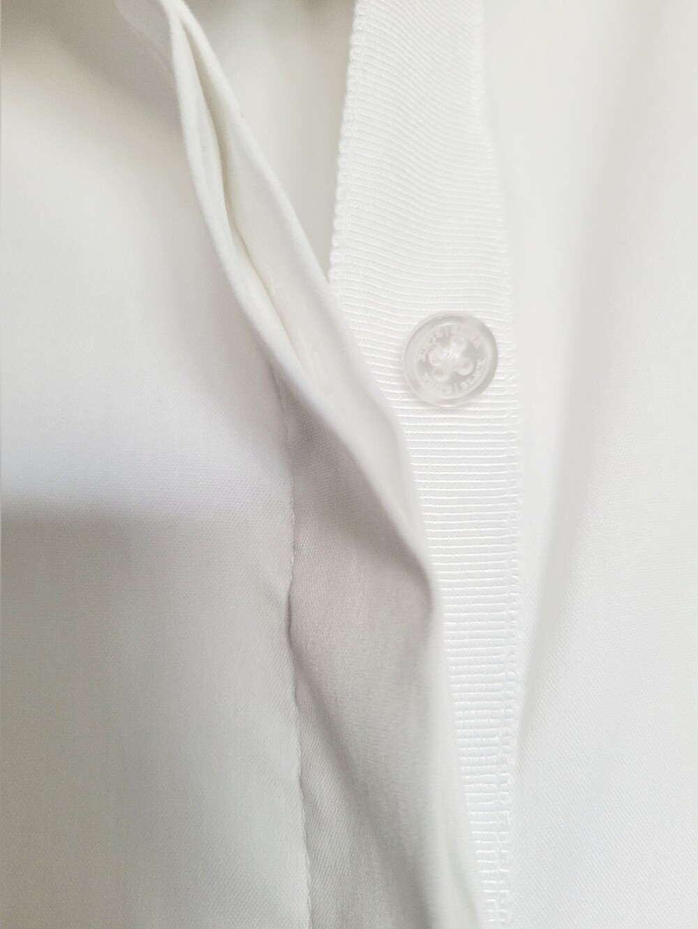 White House Black Market White Ruffle-Cuff Button Down Cotton Blnd Shirt 6/Small - Picture 12 of 16